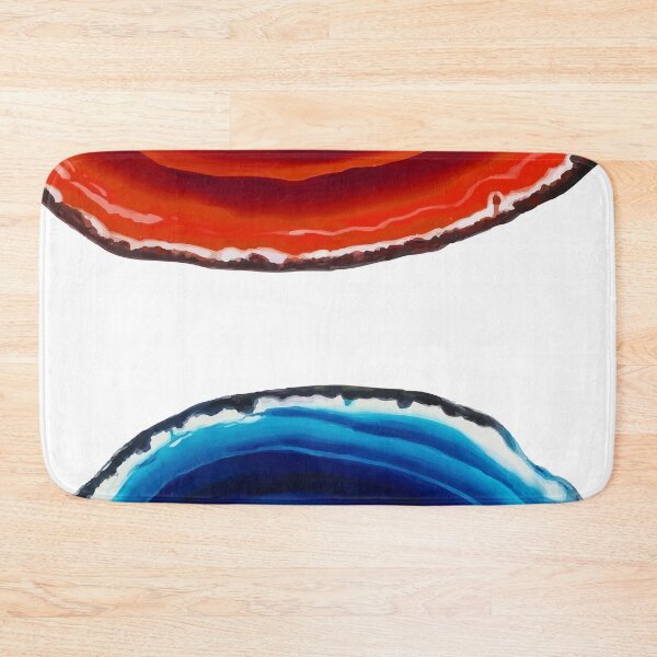 Item preview, Red and blue agate slice designed and sold by AlexGolyakov.