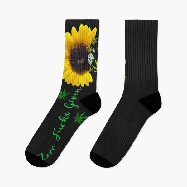 Item preview, Zero Fucks Given Funny Skull Weed Marijuana 420 Sunflower TShirt164 designed and sold by claudiadccla.