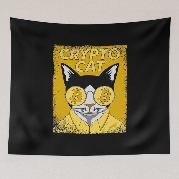 Item preview, Crypto Cat, Cryptocurrency Bitcoin T-Shirt, Hoodie, Sticker, Cat Bitcoin Design designed and sold by ShaykhUmer.