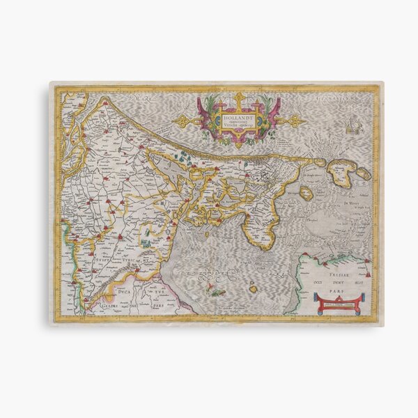 Item preview, Vintage Map of Holland (1606) designed and sold by BravuraMedia.