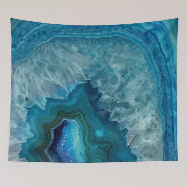 Item preview, Blue agate slice designed and sold by AlexGolyakov.
