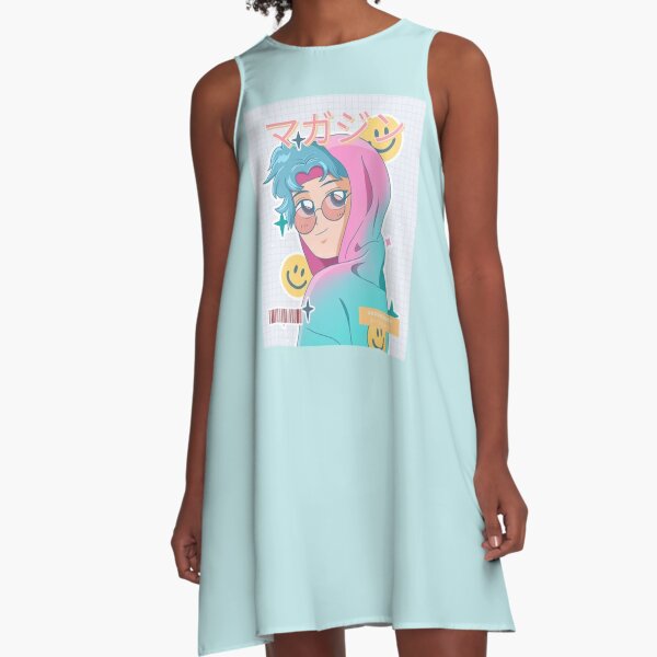 kawaii anime boy A-Line Dress