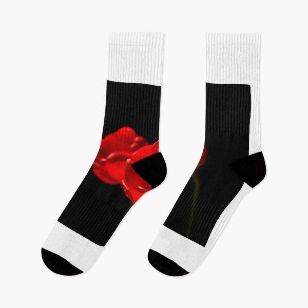 Item preview, Red tulips on black background designed and sold by olena2552.
