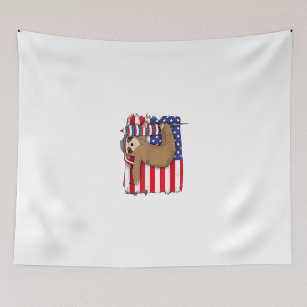Item preview, 4th of july american flag sloth shirt designed and sold by chanat3659.