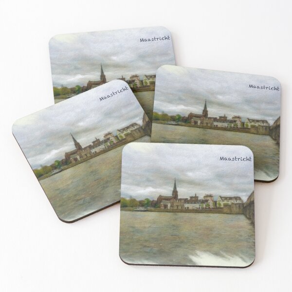 Item preview, Maastricht Cityscape Digital Oil with Text designed and sold by DiFigianoPhoto.