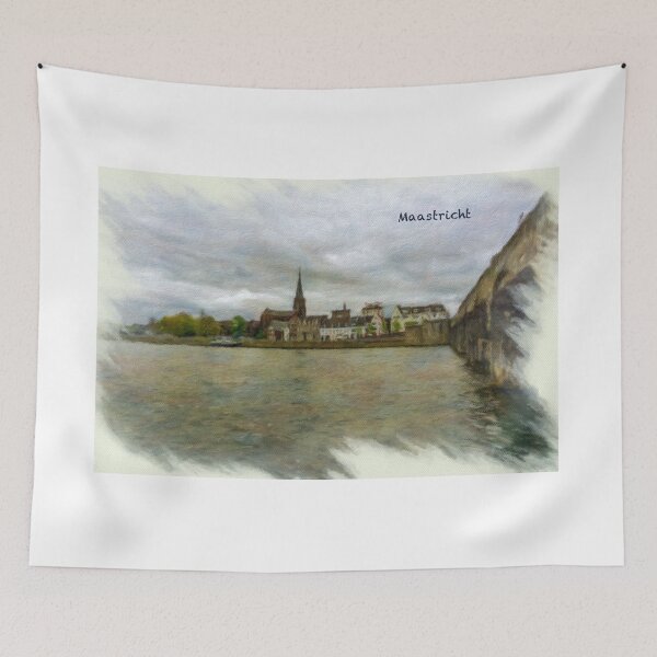 Item preview, Maastricht Cityscape Digital Oil with Text designed and sold by DiFigianoPhoto.