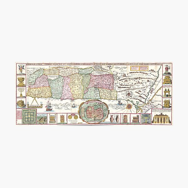 Vintage Map of Israel (1632) Photographic Print