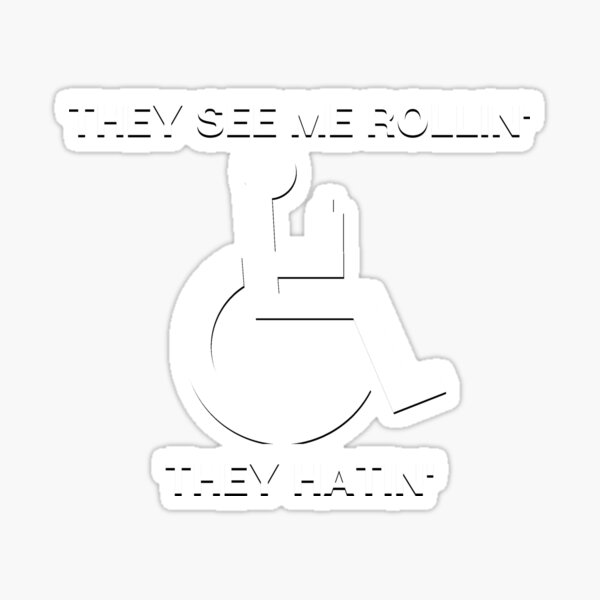 Funny Wheelchair Stickers Redbubble