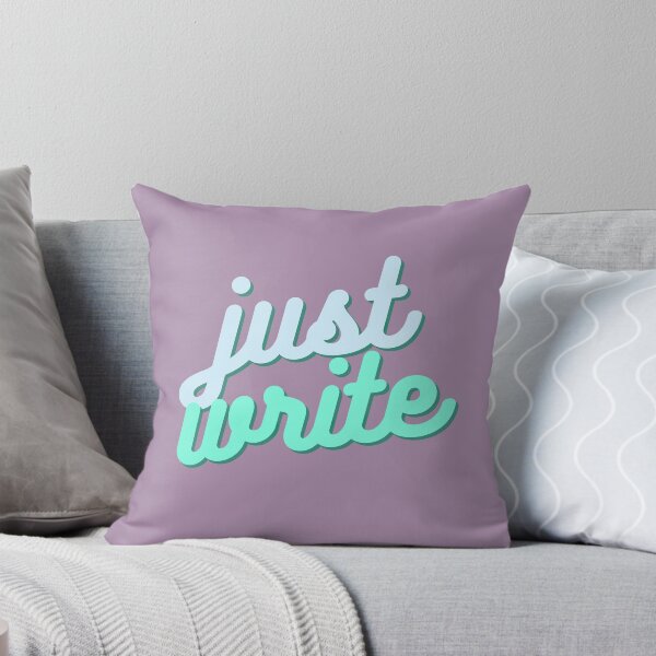 Item preview, just write | soft purple retro writer aesthetic designed and sold by Rebecca Mix.