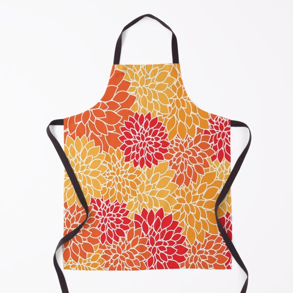 Item preview, orange floral pattern designed and sold by Design Repo.