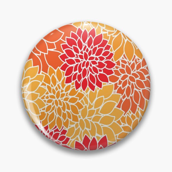 Item preview, orange floral pattern  designed and sold by Design Repo.