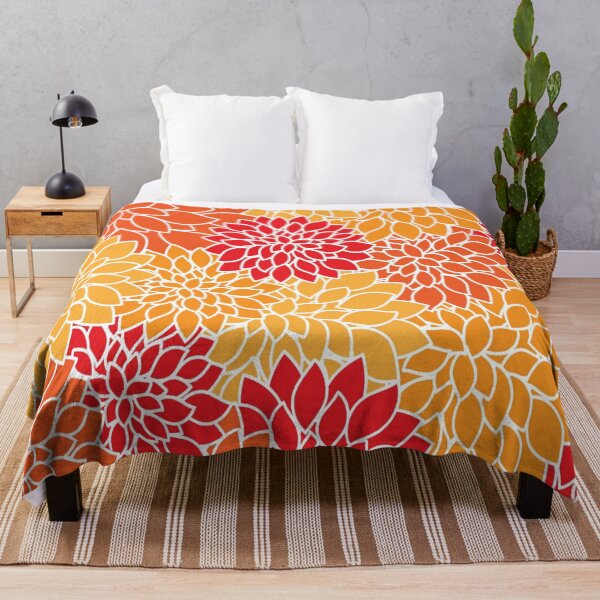 Item preview, orange floral pattern designed and sold by Design Repo.
