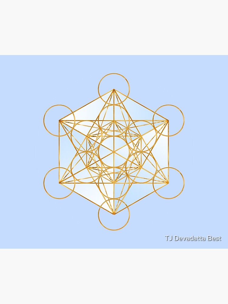 "Metatron Cube With Her Sacred Geometry Cubes" Throw Blanket for Sale