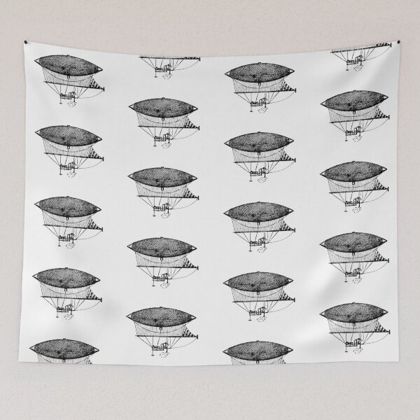 Item preview, Steampunk French Poisson Volante Flying Hot Air Balloon designed and sold by Pixelchicken.