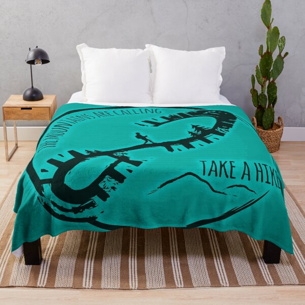 Item preview, The Mountains Are Calling Hiking - Teal 01 designed and sold by serenaking.