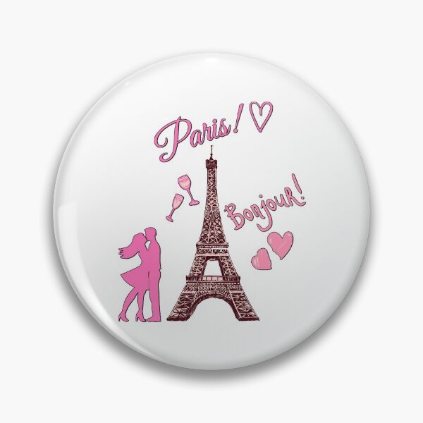 Item preview, Paris France Eiffel Tower Bonjour designed and sold by BullDesignsShop.