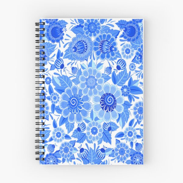 Item preview, blue floral pattern  designed and sold by Design Repo.
