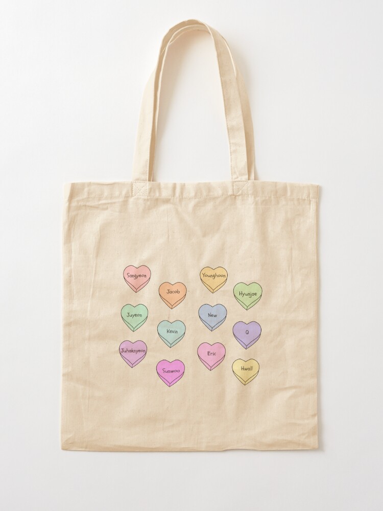 The Boyz Members Cute Pastel Hearts kpop | Tote Bag