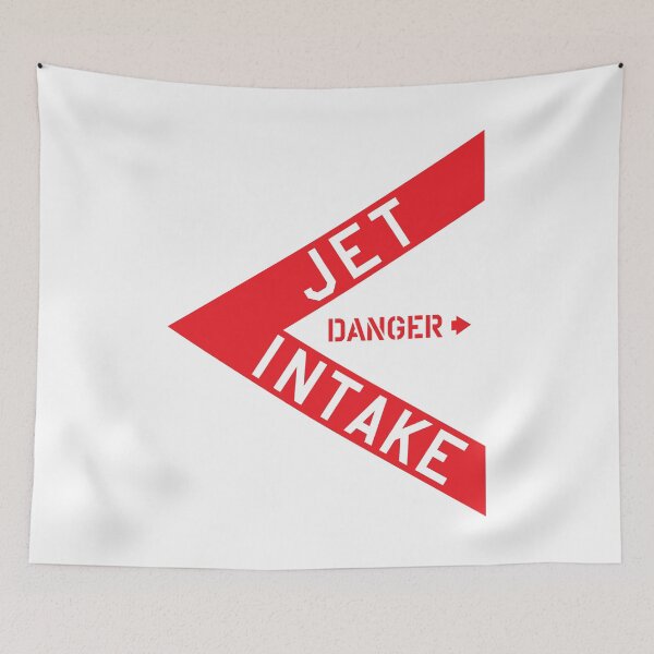 Item preview, DANGER Jet Intake, Jet Fighter warning sign (Side A) Right Side designed and sold by ARTsPlural.