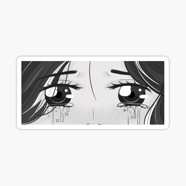 sad girl anime eyes