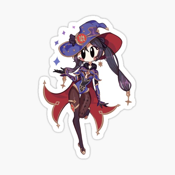 Genshin Impact Chibi Mona Character Video Game Merch Sticker For Sale