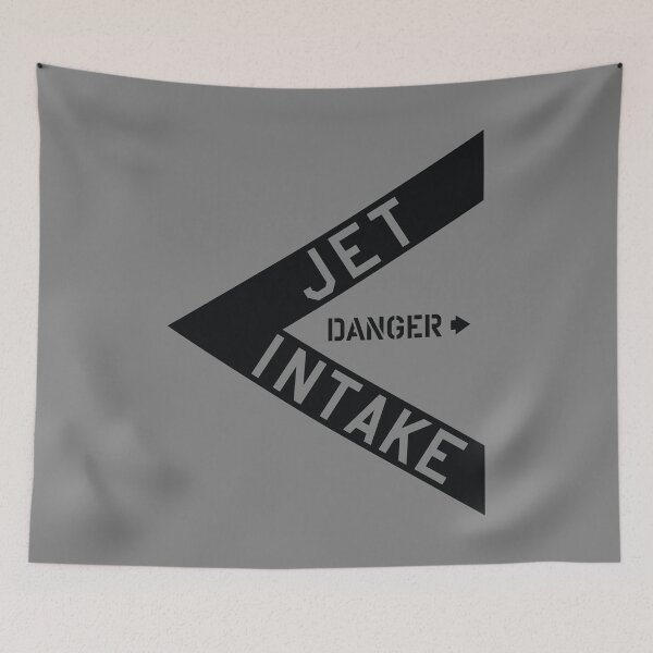 Item preview, DANGER Jet Intake, Jet Fighter warning sign (Side A) Right Side Black Color designed and sold by ARTsPlural.