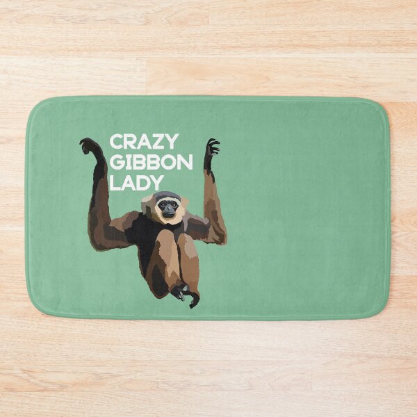 Item preview, Crazy Gibbon Lady,G is for Gibbon, Gibbon Illustration – Agile and Vocal Tropical Ape Artwork designed and sold by PrettylittlepastelUk.