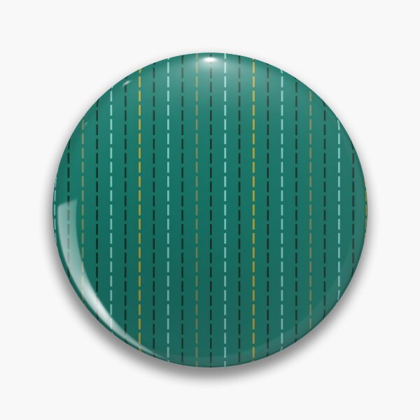 Running Stitch on Teal Pin