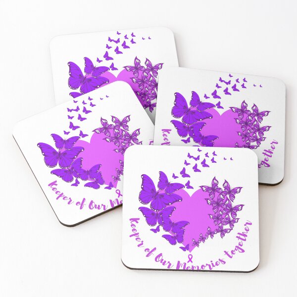 Item preview, Alzheimer's and Brain Awareness Month Purple Heart and Butterflies designed and sold by sinceanna.