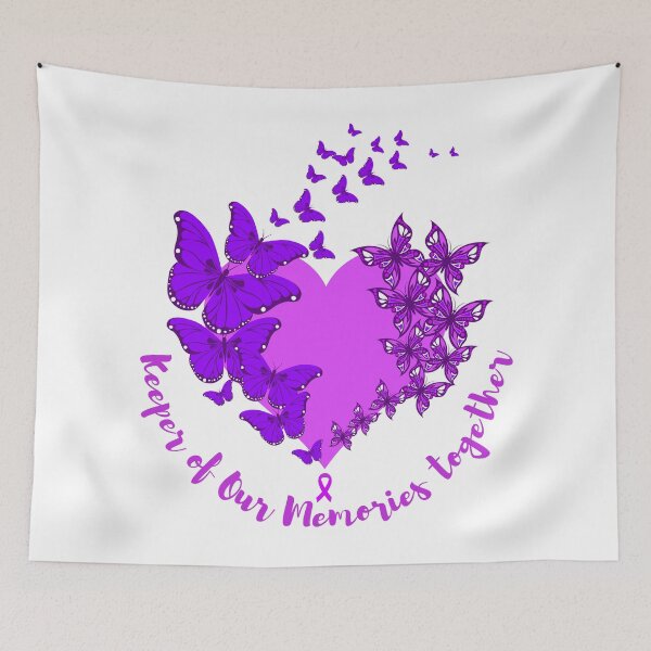 Item preview, Alzheimer's and Brain Awareness Month Purple Heart and Butterflies designed and sold by sinceanna.