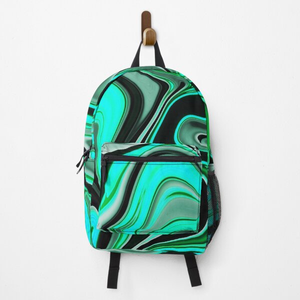 Item preview, Neon Turquoise Fluid on Black Color designed and sold by Flydea.