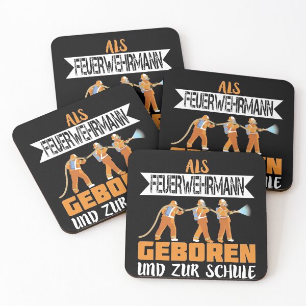Item preview, ALS FEUERWEHRMANN GEBOREN UND ZUR SCHULE GEZWUNGEN designed and sold by Spirit-Designs.