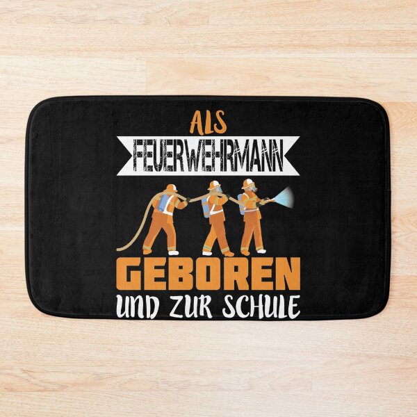 Item preview, ALS FEUERWEHRMANN GEBOREN UND ZUR SCHULE GEZWUNGEN designed and sold by Spirit-Designs.