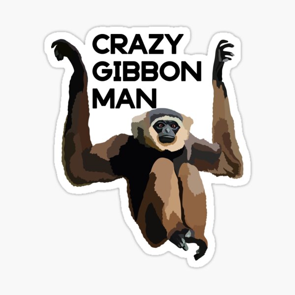 Item preview, G comme Gibbon, Gibbon Illustration – Œuvre d'art agile et vocale représentant un singe tropical designed and sold by thezoogirl.