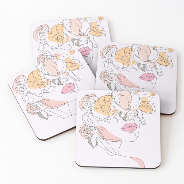 Item preview, Modern floral portrait designed and sold by HBainesPrints.