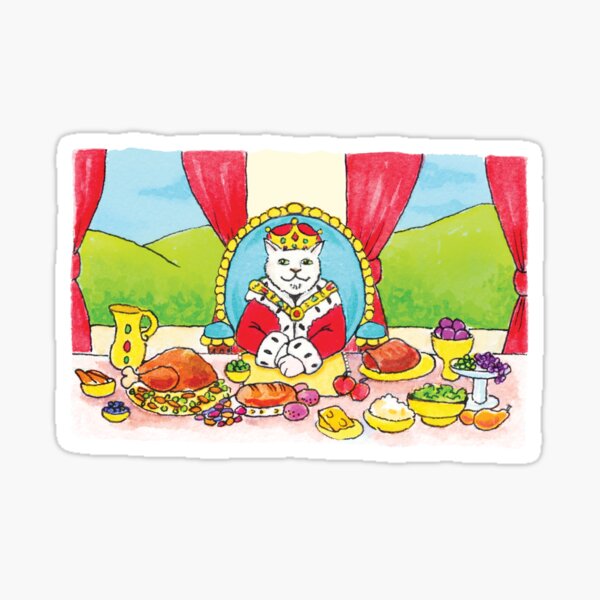 Item preview, "King Leo Waiting at Banquet Table" designed and sold by gigiamal.