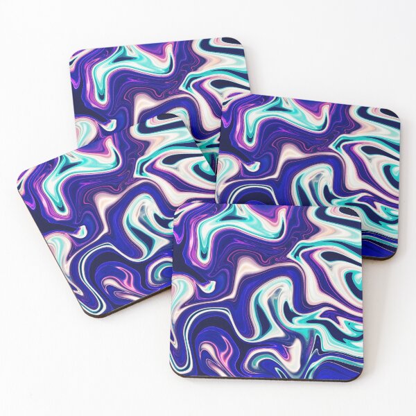 Item preview, Purple, White, & Turquoise in Abstract Fluid designed and sold by Flydea.