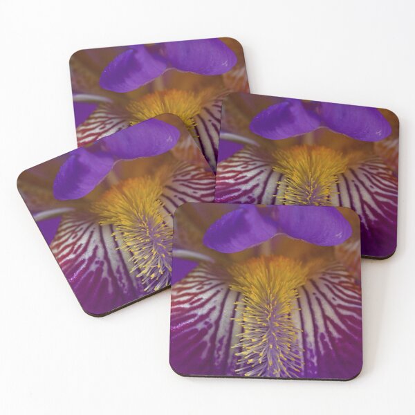 Item preview, A Bearded Iris (Iris germanica) is captured in this macro image designed and sold by ThomMorris.