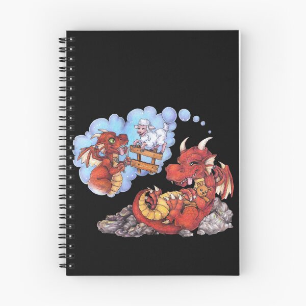 Item preview, Little sleeping dragon - counting sheep designed and sold by ZadzeneaArt.