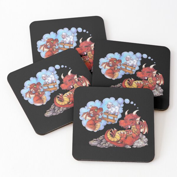 Item preview, Little sleeping dragon - counting sheep designed and sold by ZadzeneaArt.
