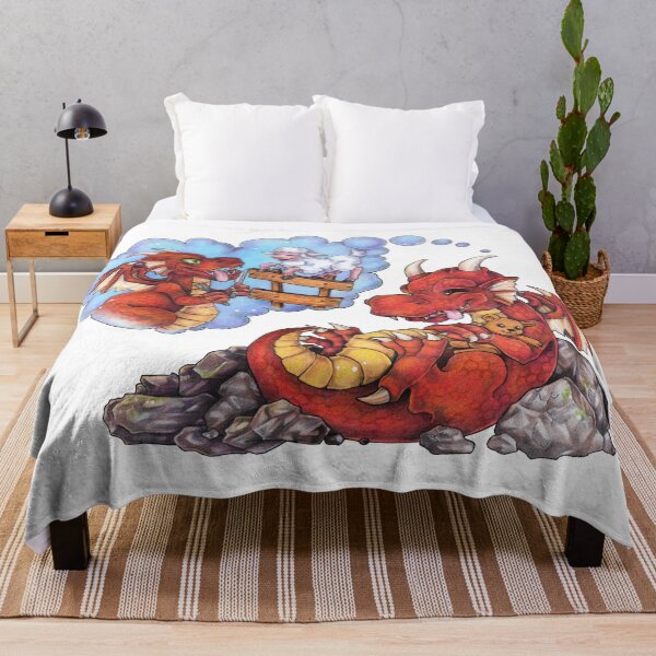 Item preview, Little sleeping dragon - counting sheep designed and sold by ZadzeneaArt.