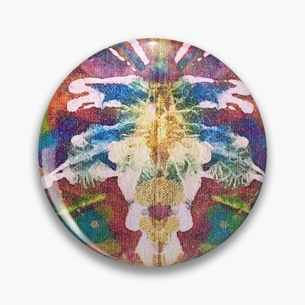 Item preview, Abstract Mandala Original Indie Art Spiritual Meditative Rorshach Rainbow Landscape designed and sold by Cymphonyskar.