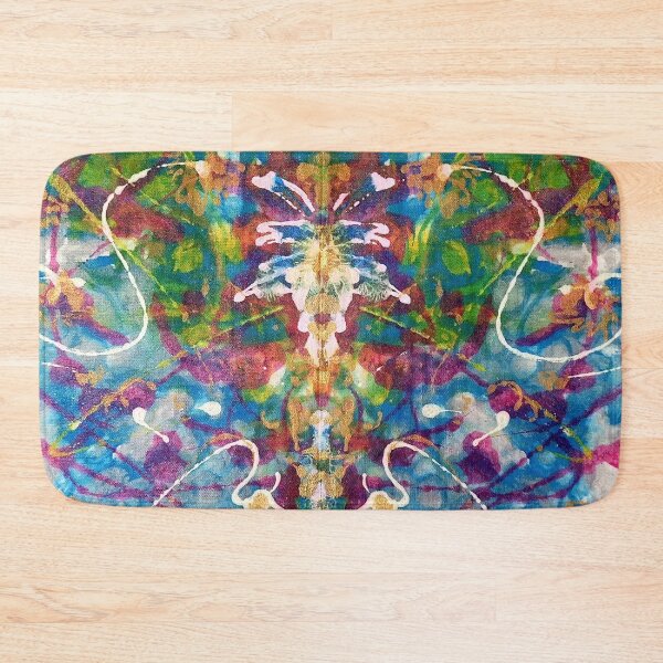 Item preview, Abstract Mandala Original Indie Art Spiritual Meditative Rorshach Rainbow Landscape designed and sold by Cymphonyskar.