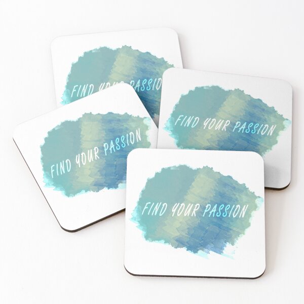 Item preview, Find Your Passion Turquoise, Blue and Yellow Watercolour Shades designed and sold by pastel-only.