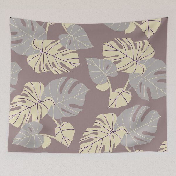 Item preview, Yellow and grey monster leaves pastel design designed and sold by Arimona.
