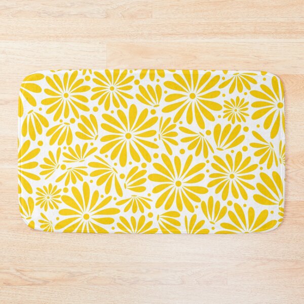Item preview, Yellow floral seamless pattern designed and sold by BLMcreations.