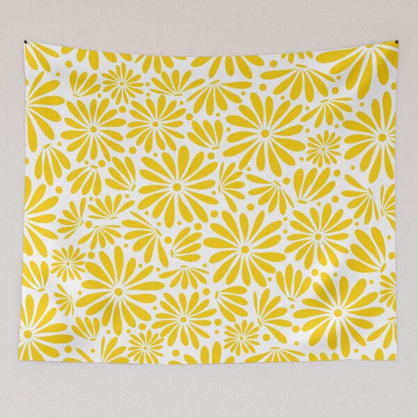 Item preview, Yellow floral seamless pattern designed and sold by BLMcreations.