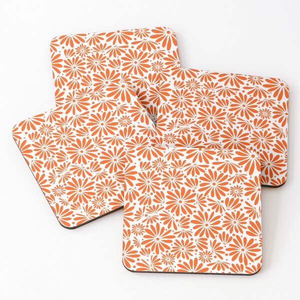 Item preview, Orange floral seamless pattern designed and sold by BLMcreations.