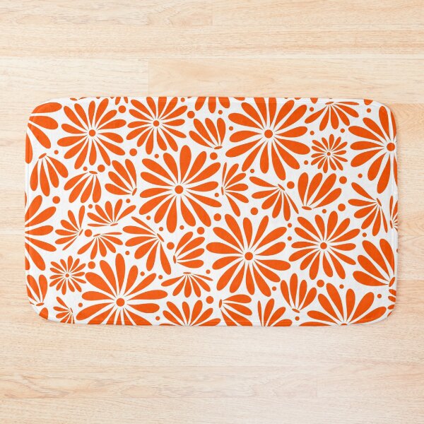 Item preview, Orange floral seamless pattern designed and sold by BLMcreations.