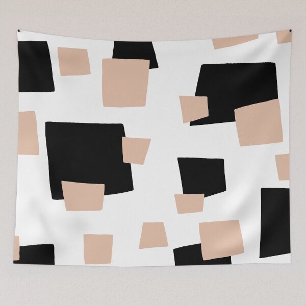 Item preview, Black, beige and white geometric background designed and sold by Jenmag.